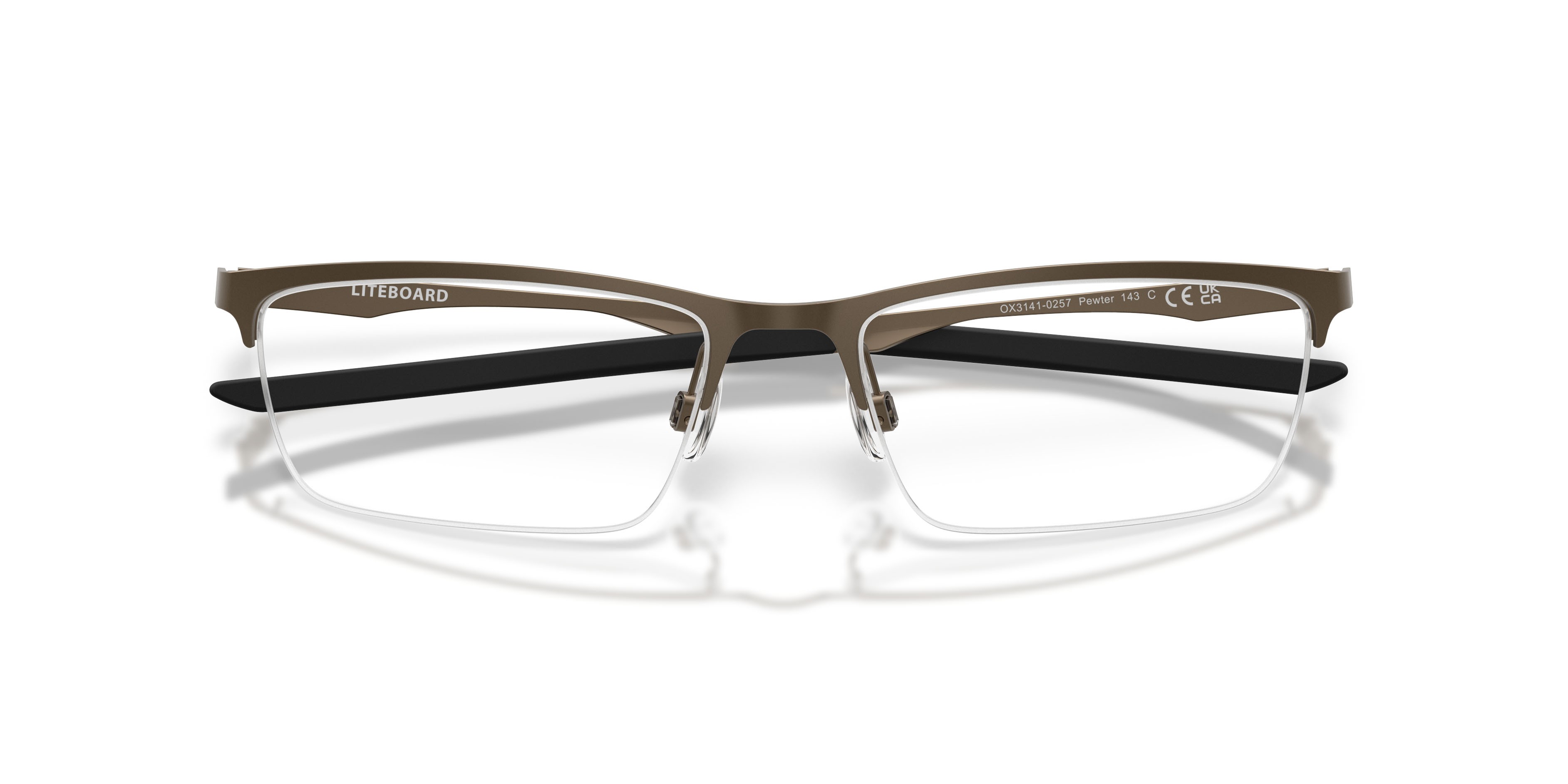 Occhiali da vista Oakley Liteboard OX 3141 (314102) colore peltro forma rettangolare lenti lente demo