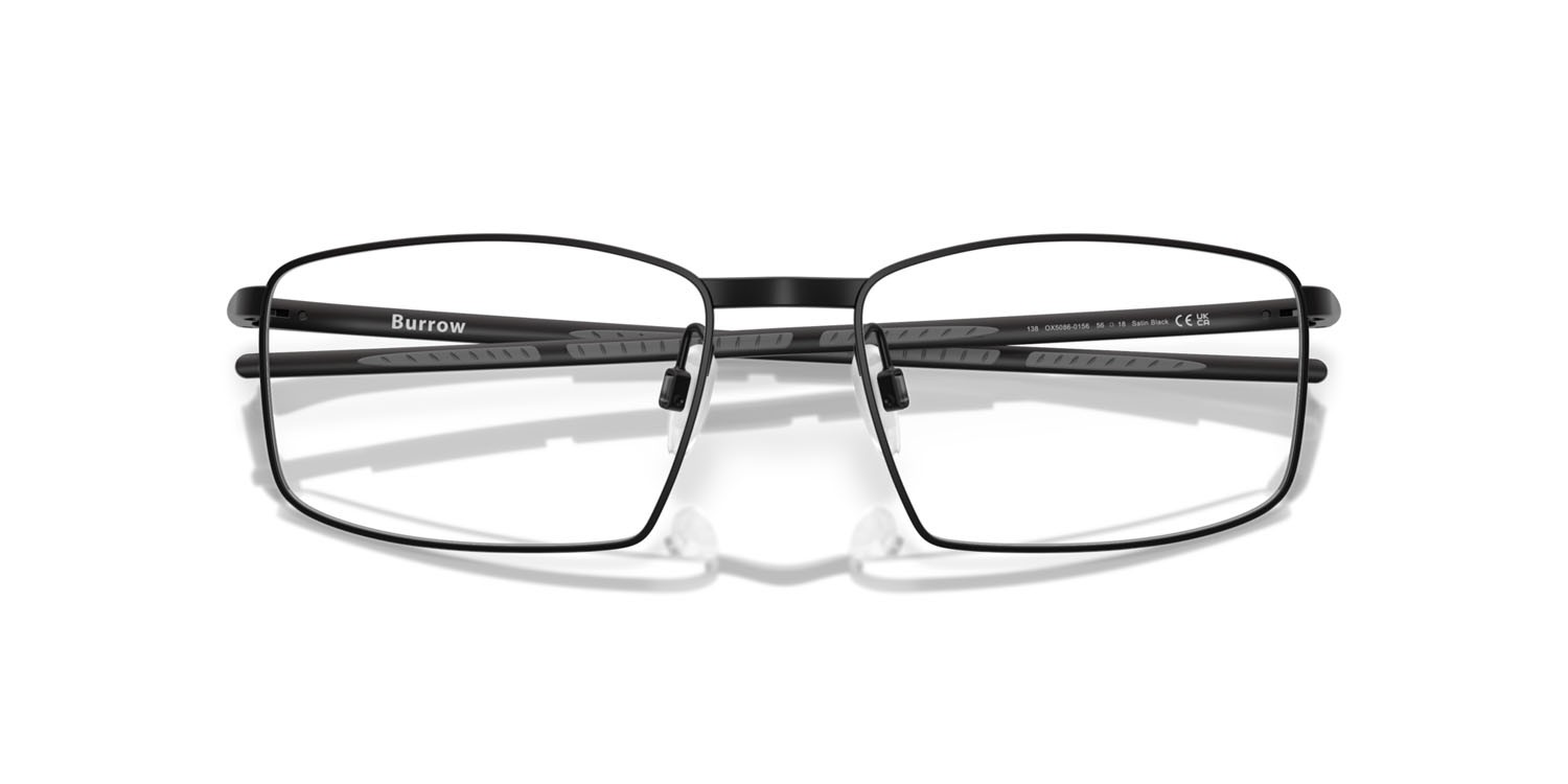 Occhiali da vista Oakley Burrow OX 5086 (508601) colore nero satinato forma quadrato lenti lente demo