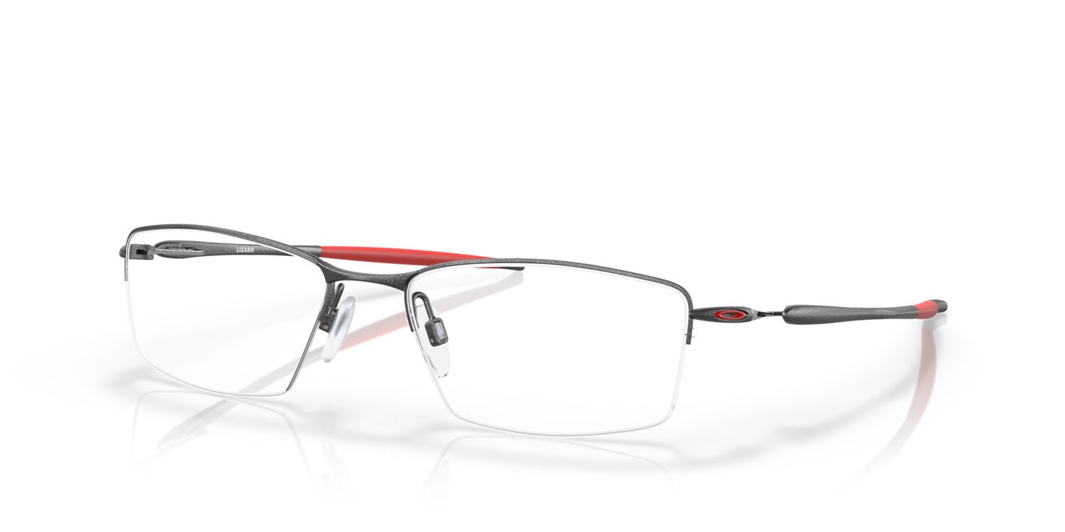 Brillen Oakley Lizard OX 5113 (511308) farbe acciaio chiaro satinato form rechteckig gläser lente demo