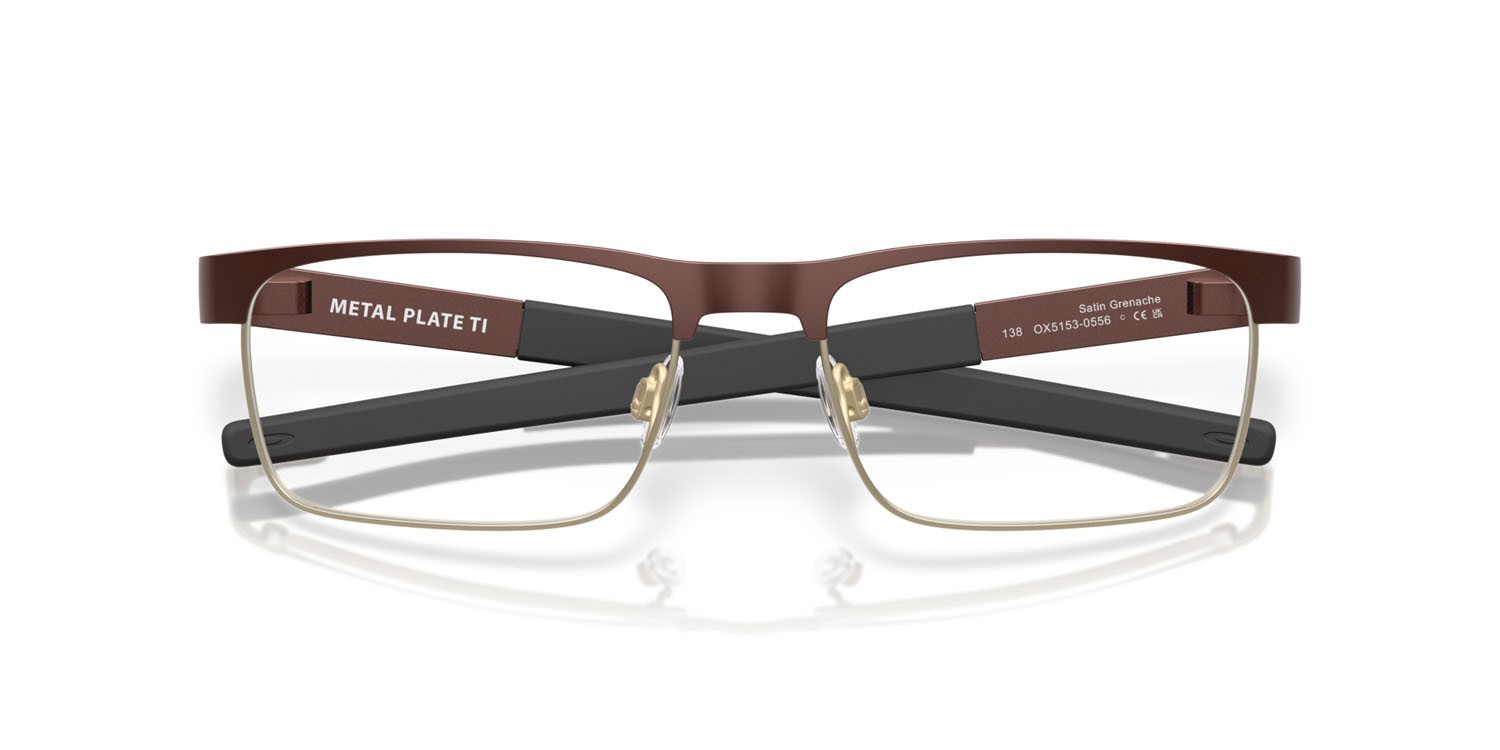 Occhiali da vista Oakley Metal Plate Ti OX 5153 (515305) colore grenache satinato forma quadrato lenti lente demo