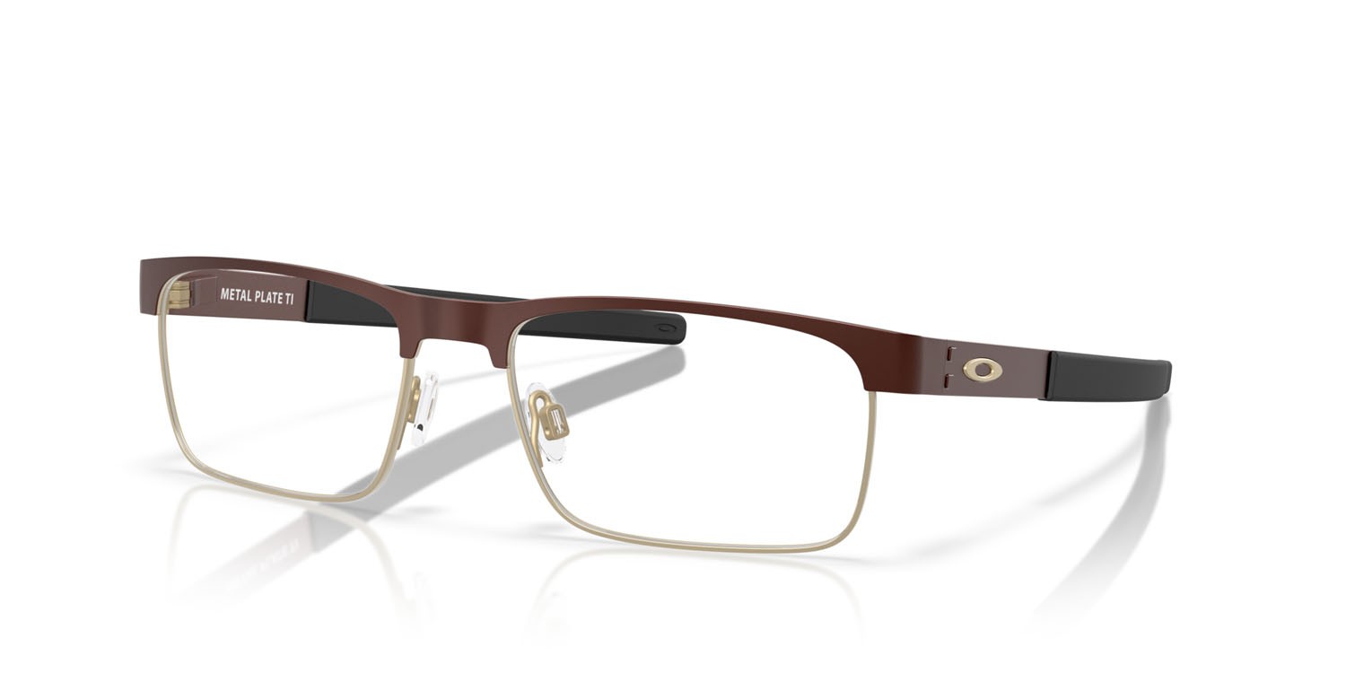 Occhiali da vista Oakley Metal Plate Ti OX 5153 (515305) colore grenache satinato forma quadrato lenti lente demo