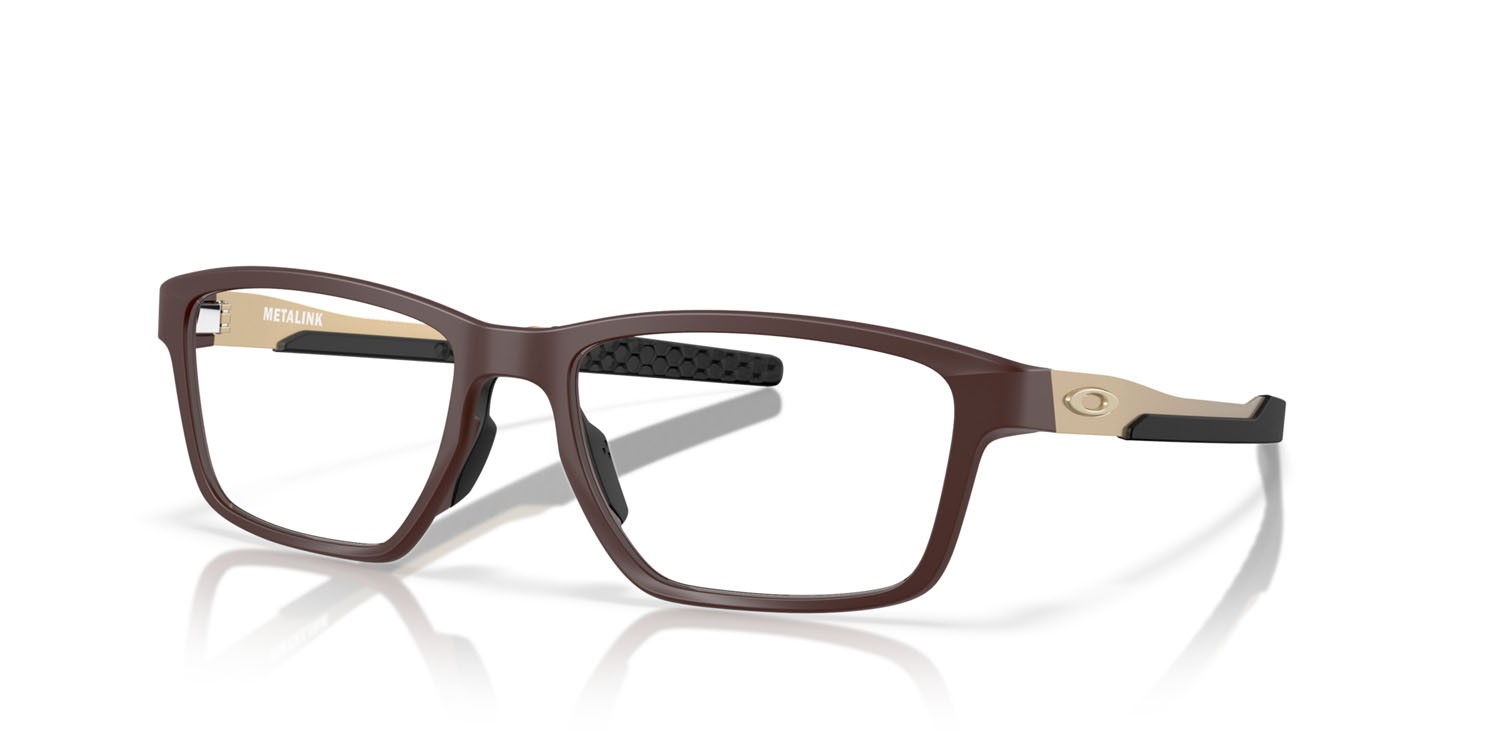 Brillen Oakley Metalink OX 8153 (815314) farbe grenache opaco form rechteckig gläser lente demo