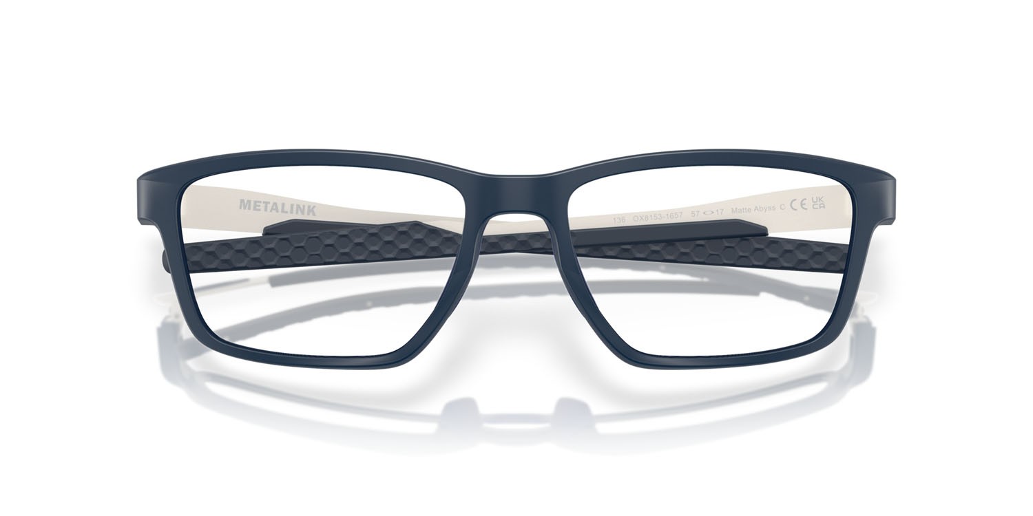 Brillen Oakley Metalink OX 8153 (815316) farbe blu abisso opaco form rechteckig gläser lente demo