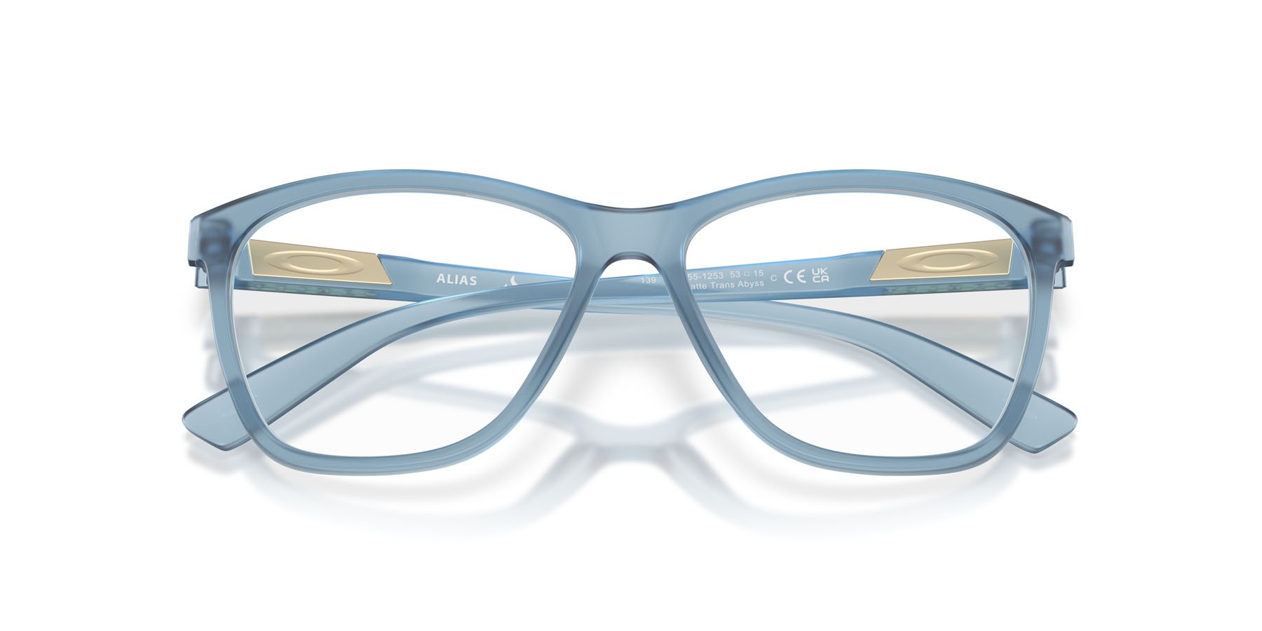 Brillen Oakley Alias OX 8155 (815512) farbe blu abisso trasparente opaco form rund gläser lente demo