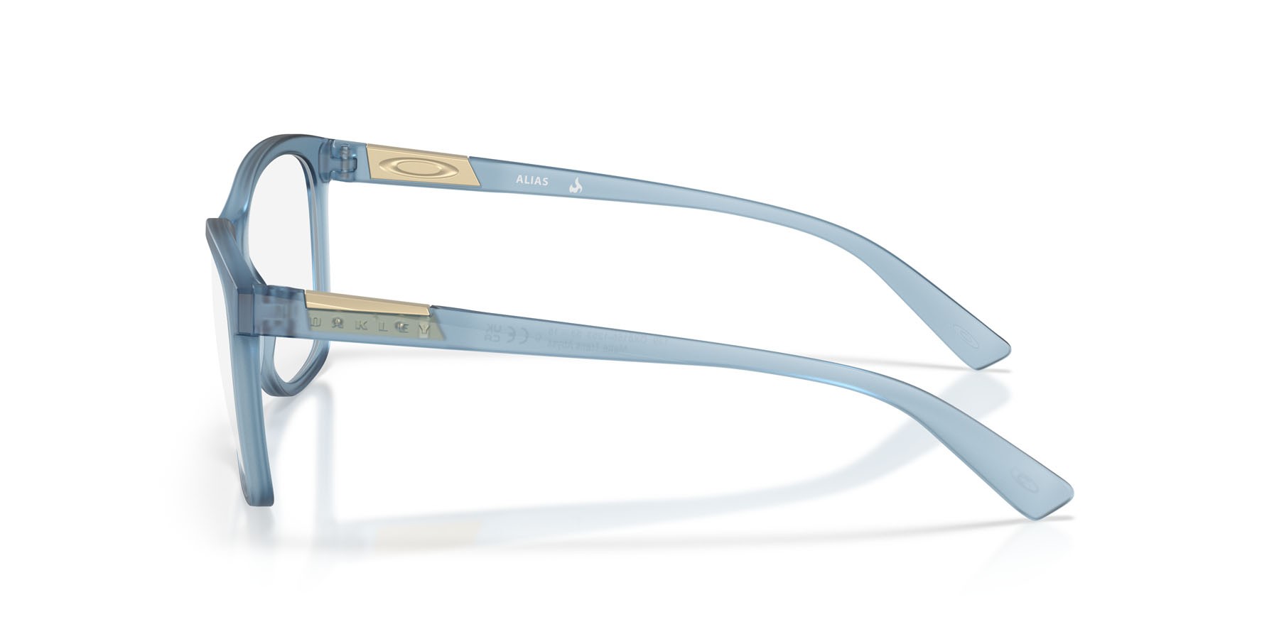 Brillen Oakley Alias OX 8155 (815512) farbe blu abisso trasparente opaco form rund gläser lente demo