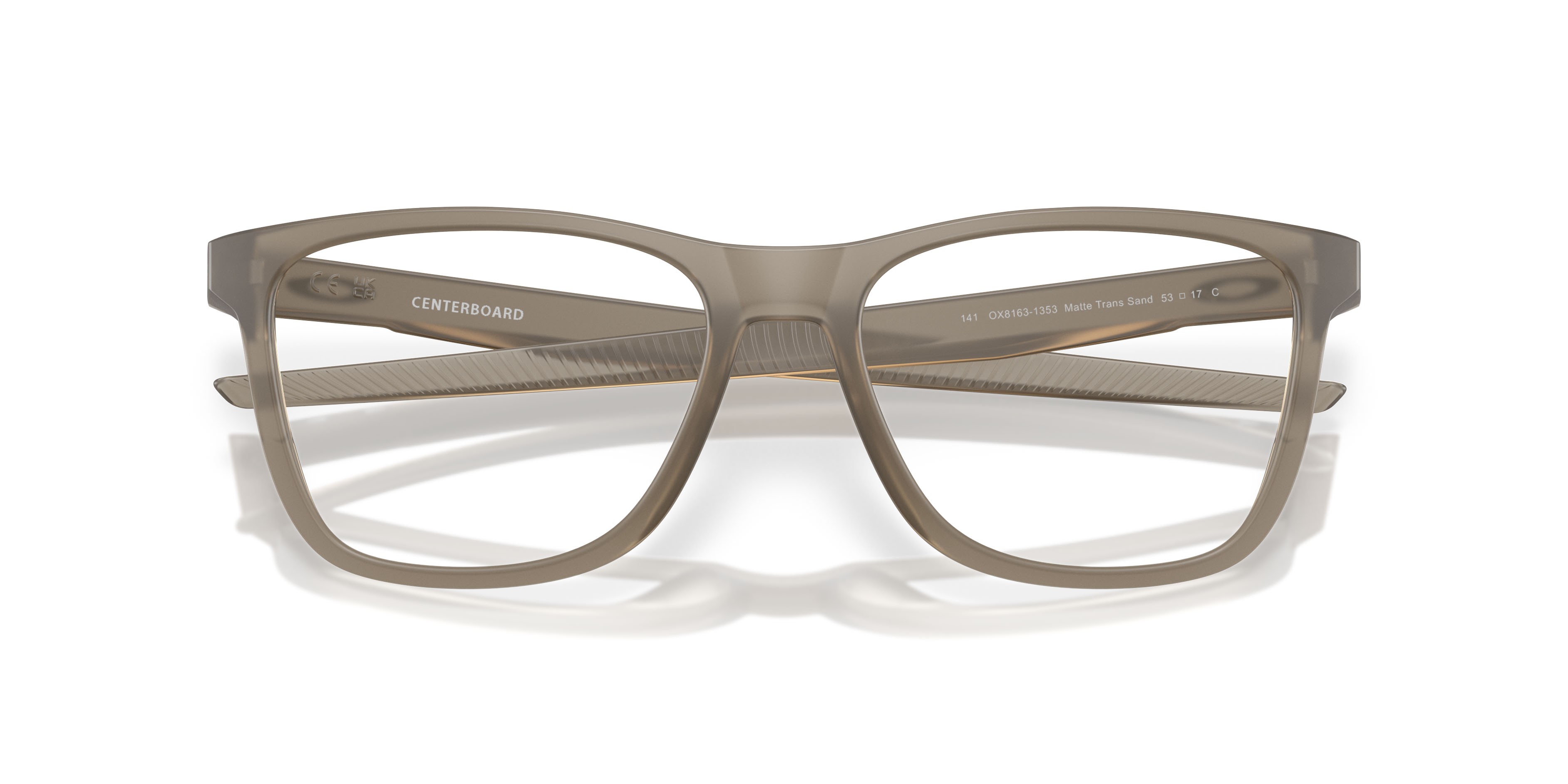 Occhiali da vista Oakley Centerboard OX 8163 (816313) colore sabbia trasparente forma rotondo lenti lente demo
