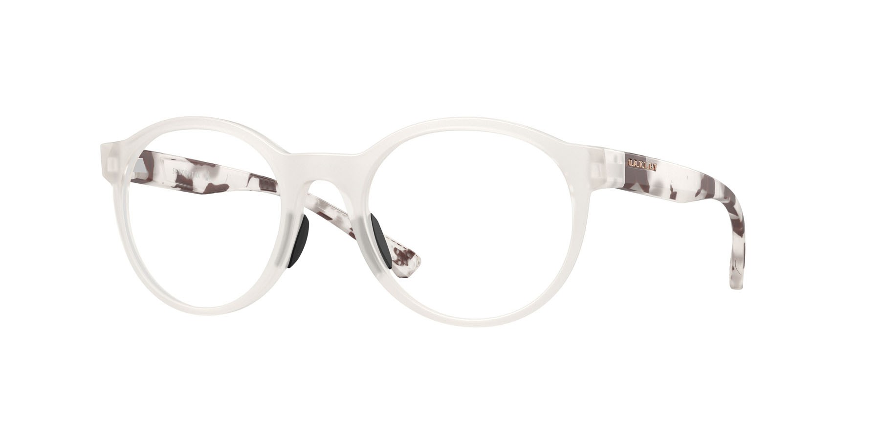 Brillen Oakley Spindrift Rx OX 8176 (817611) farbe trasparente opalino opaco form rund gläser lente demo