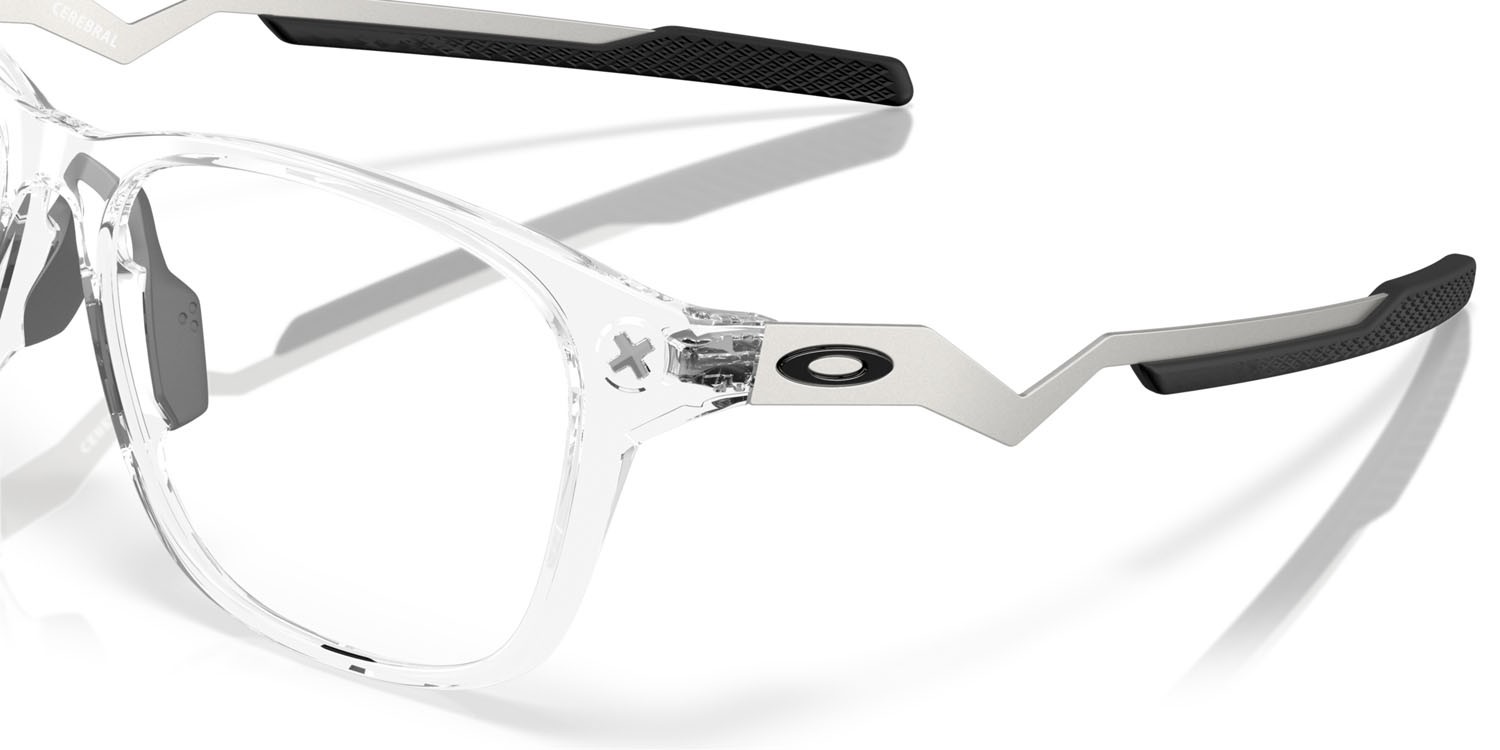 Occhiali da vista Oakley Cerebral OX 8187 (818703) colore trasparente lucido forma rettangolare lenti lente demo