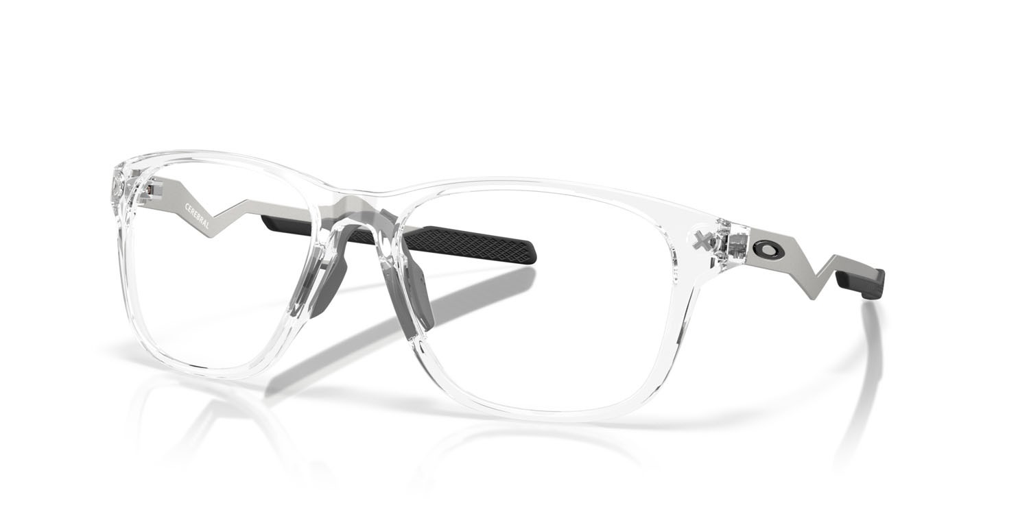 Occhiali da vista Oakley Cerebral OX 8187 (818703) colore trasparente lucido forma rettangolare lenti lente demo