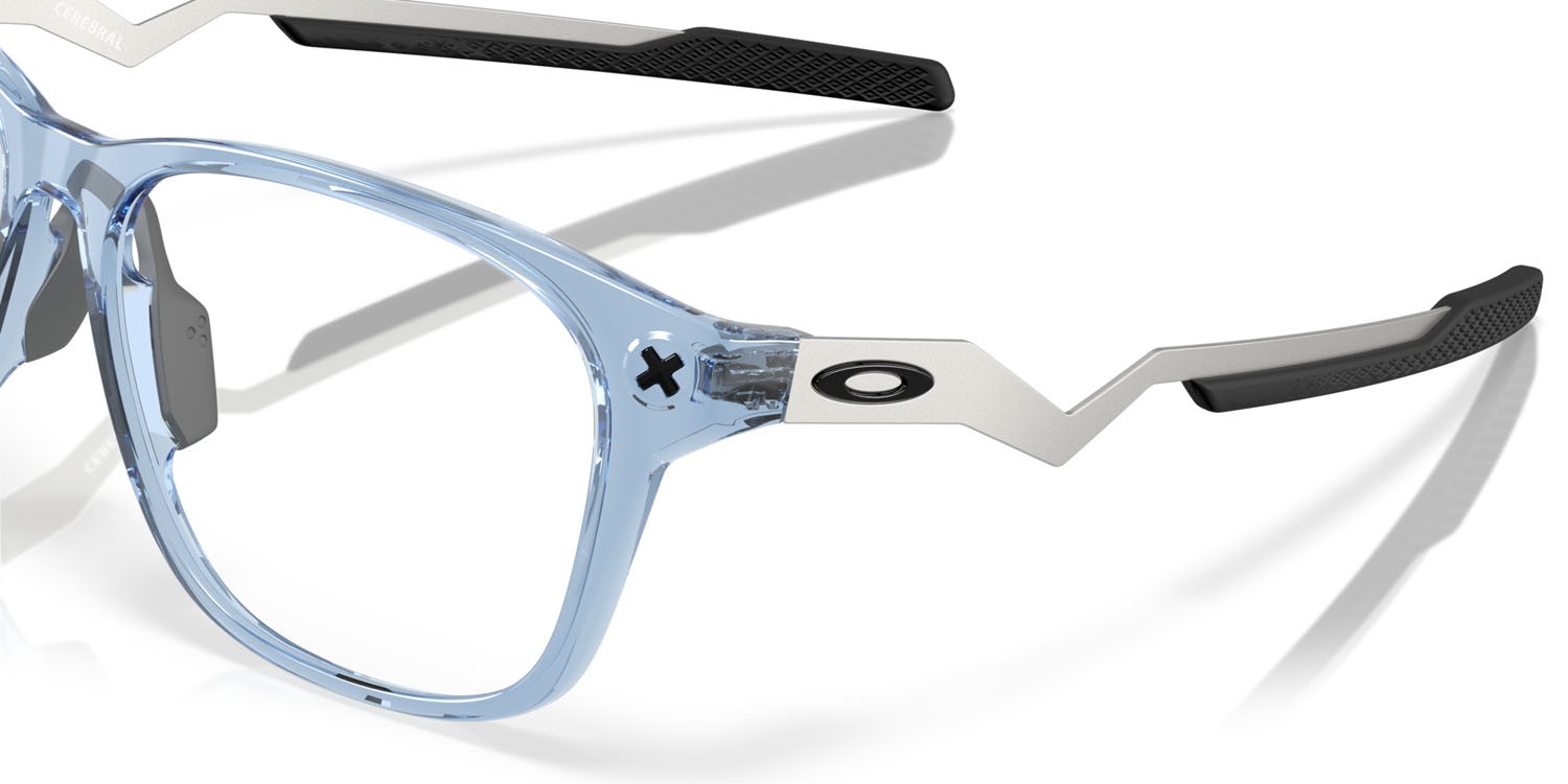 Brillen Oakley Cerebral OX 8187 (818704) farbe blu trasparente form rechteckig gläser lente demo