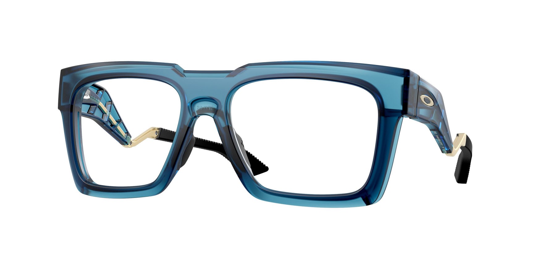 Occhiali da vista Oakley Enigma Ink OX 8190 (819007) colore blu abisso trasparente opaco forma quadrato lenti lente demo