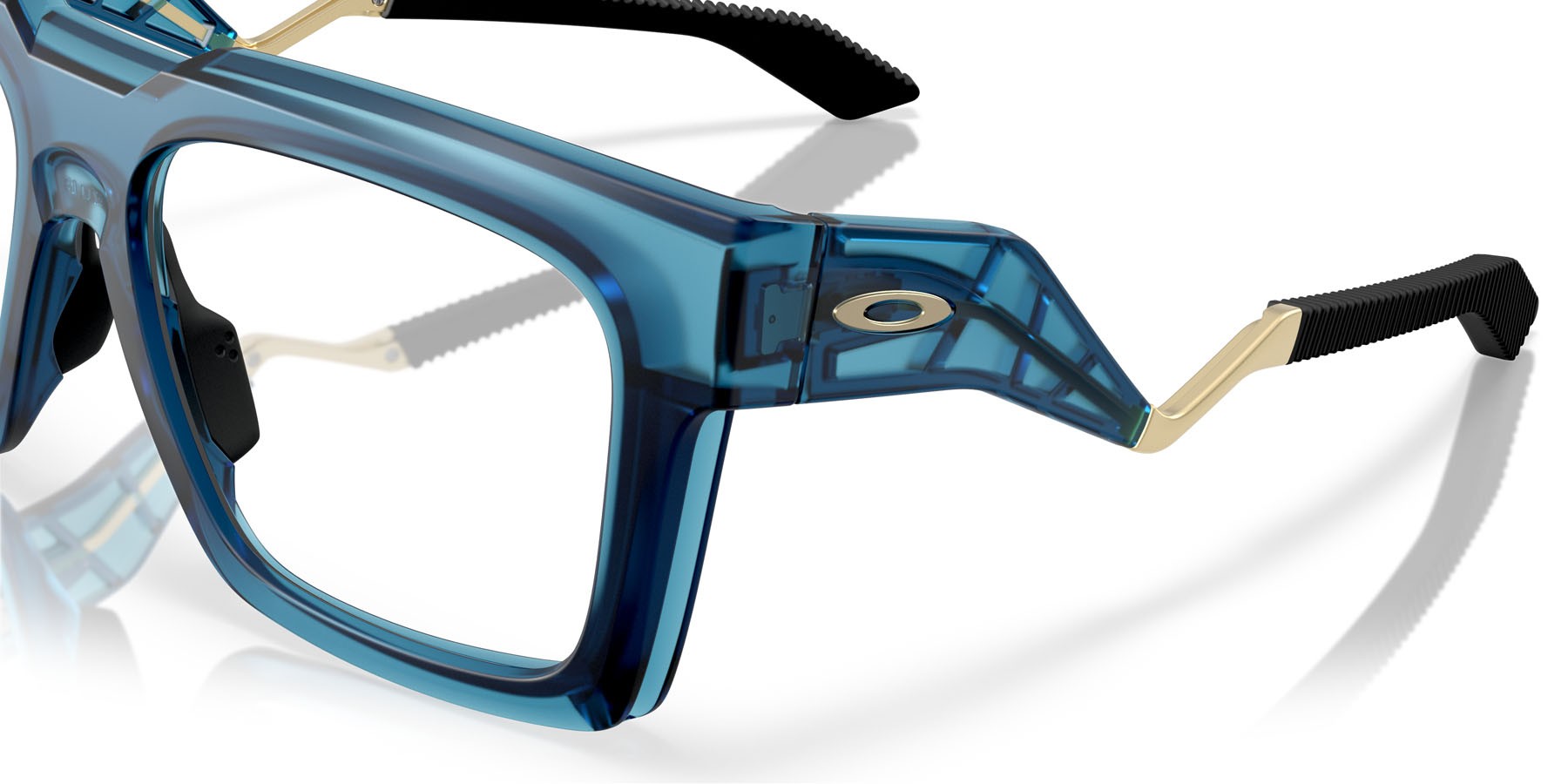 Occhiali da vista Oakley Enigma Ink OX 8190 (819007) colore blu abisso trasparente opaco forma quadrato lenti lente demo