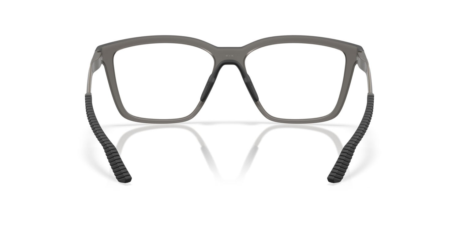Occhiali da vista Oakley Enigma Mass OX 8191 (819102) colore grigio fumo satinato forma quadrato lenti lente demo