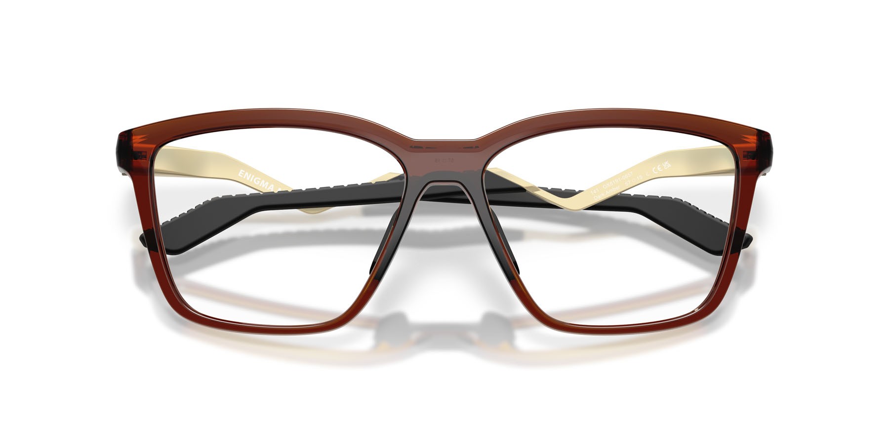 Occhiali da vista Oakley Enigma Mass OX 8191 (819106) colore ambra scuro forma quadrato lenti lente demo