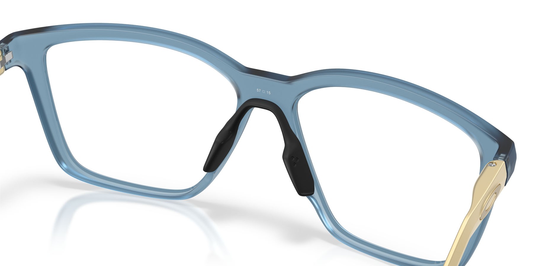 Occhiali da vista Oakley Enigma Mass OX 8191 (819107) colore blu abisso trasparente opaco forma quadrato lenti lente demo