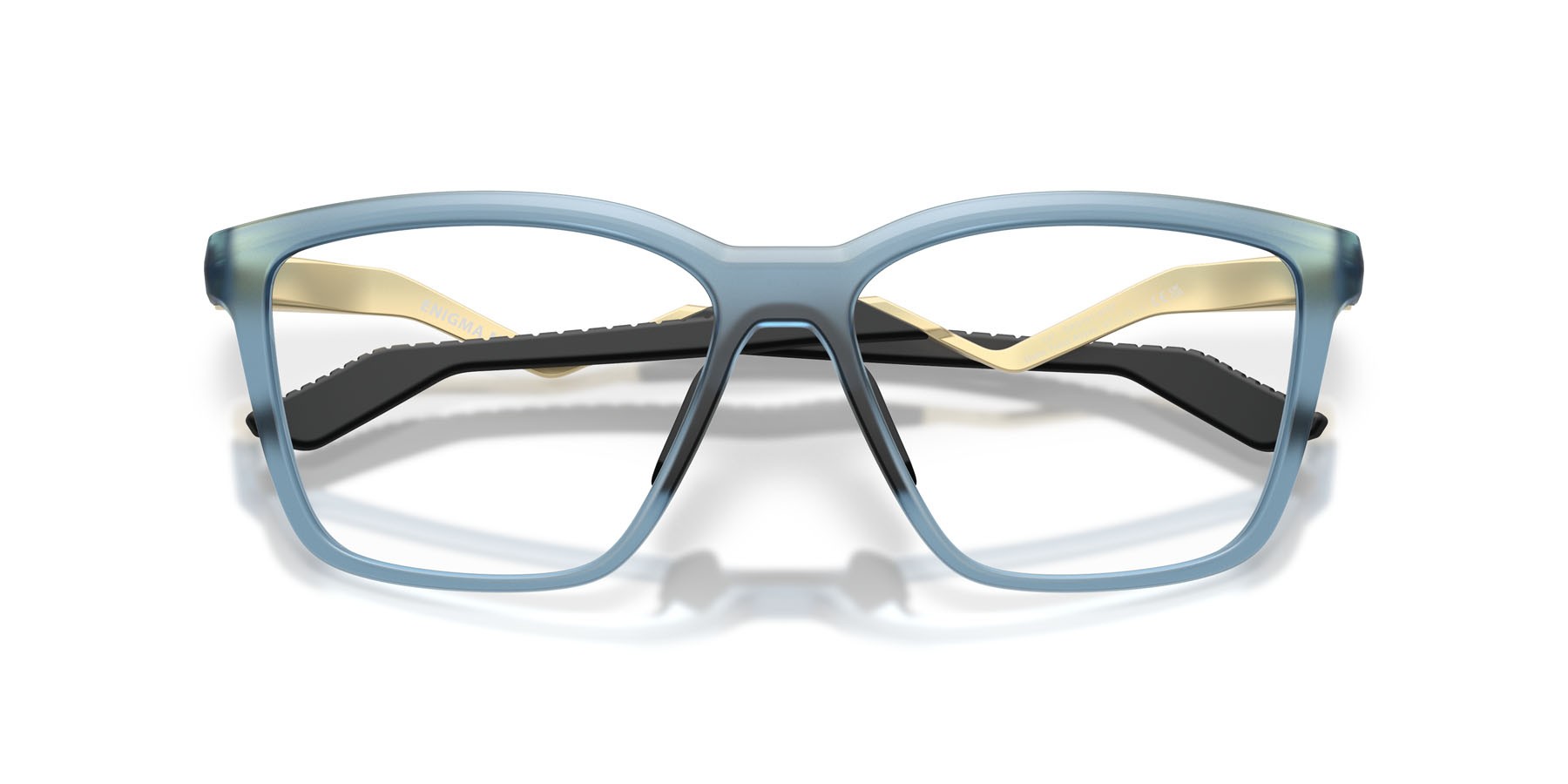Occhiali da vista Oakley Enigma Mass OX 8191 (819107) colore blu abisso trasparente opaco forma quadrato lenti lente demo