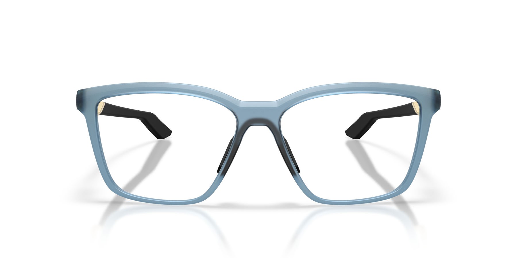 Occhiali da vista Oakley Enigma Mass OX 8191 (819107) colore blu abisso trasparente opaco forma quadrato lenti lente demo