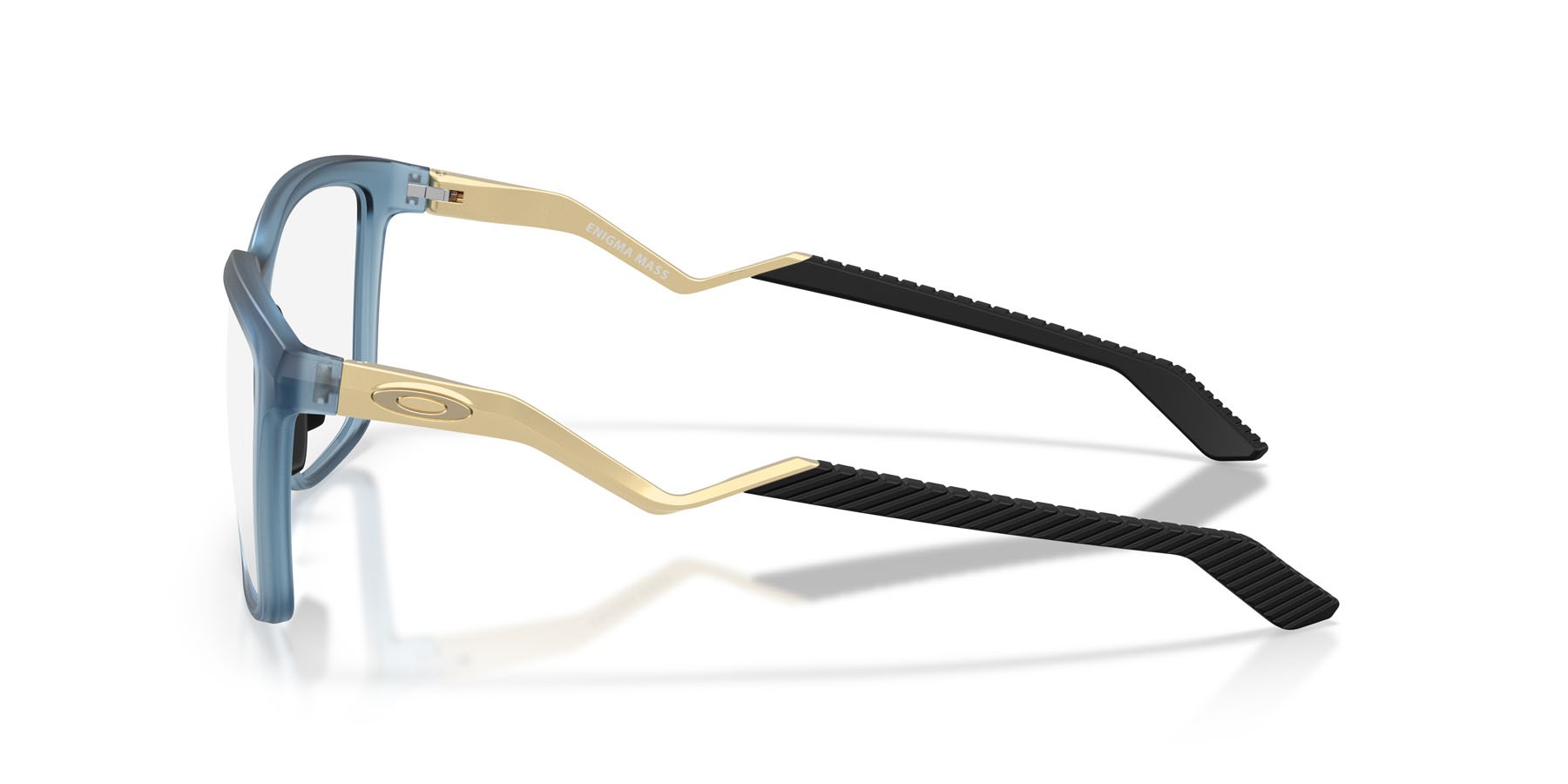 Occhiali da vista Oakley Enigma Mass OX 8191 (819107) colore blu abisso trasparente opaco forma quadrato lenti lente demo