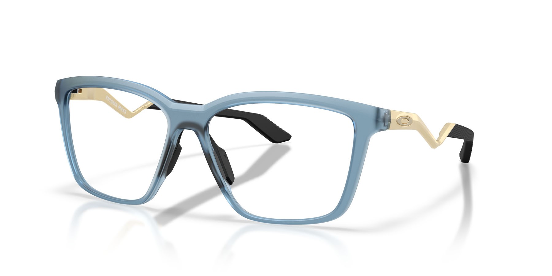 Occhiali da vista Oakley Enigma Mass OX 8191 (819107) colore blu abisso trasparente opaco forma quadrato lenti lente demo
