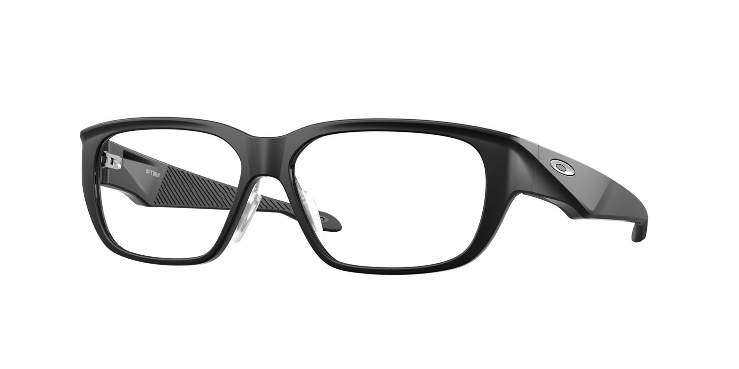 Occhiali da vista Oakley Upturn OX 8192D (819201) colore nero satinato forma rettangolare lenti lente demo