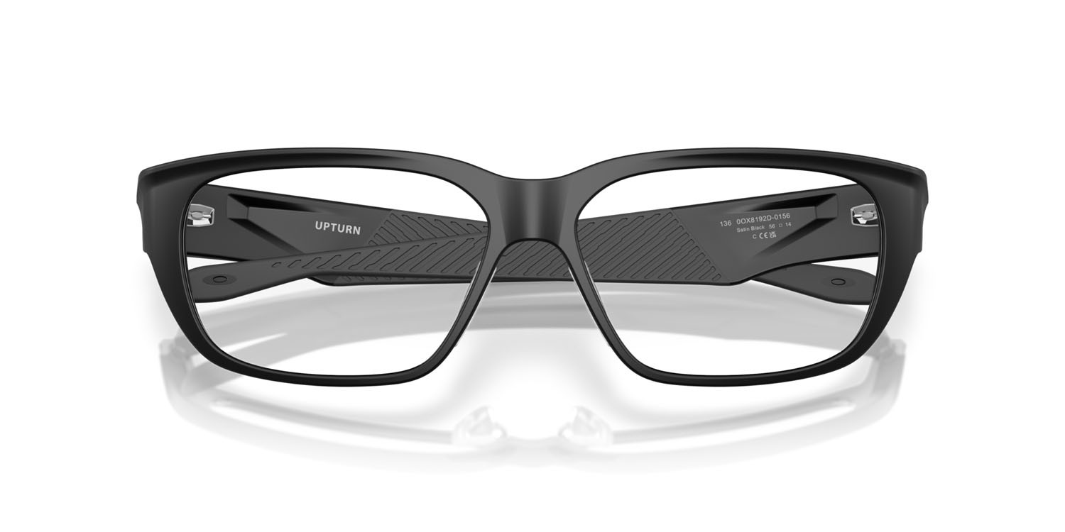 Occhiali da vista Oakley Upturn OX 8192D (819201) colore nero satinato forma rettangolare lenti lente demo
