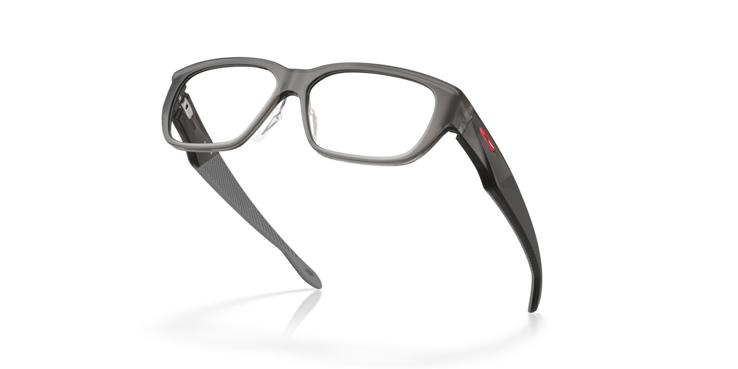 Occhiali da vista Oakley Upturn OX 8192D (819202) colore grigio fumo satinato forma rettangolare lenti lente demo