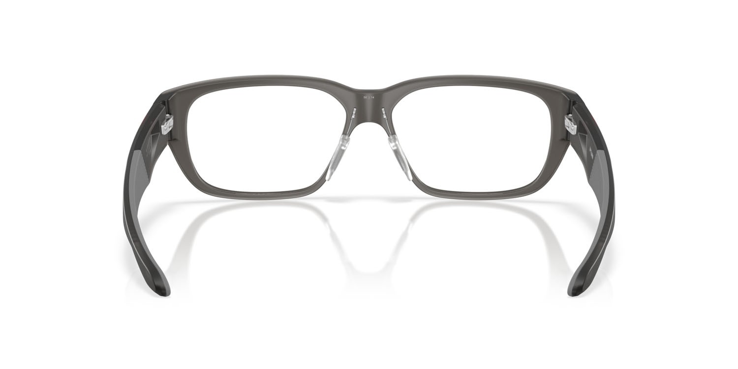 Occhiali da vista Oakley Upturn OX 8192D (819202) colore grigio fumo satinato forma rettangolare lenti lente demo