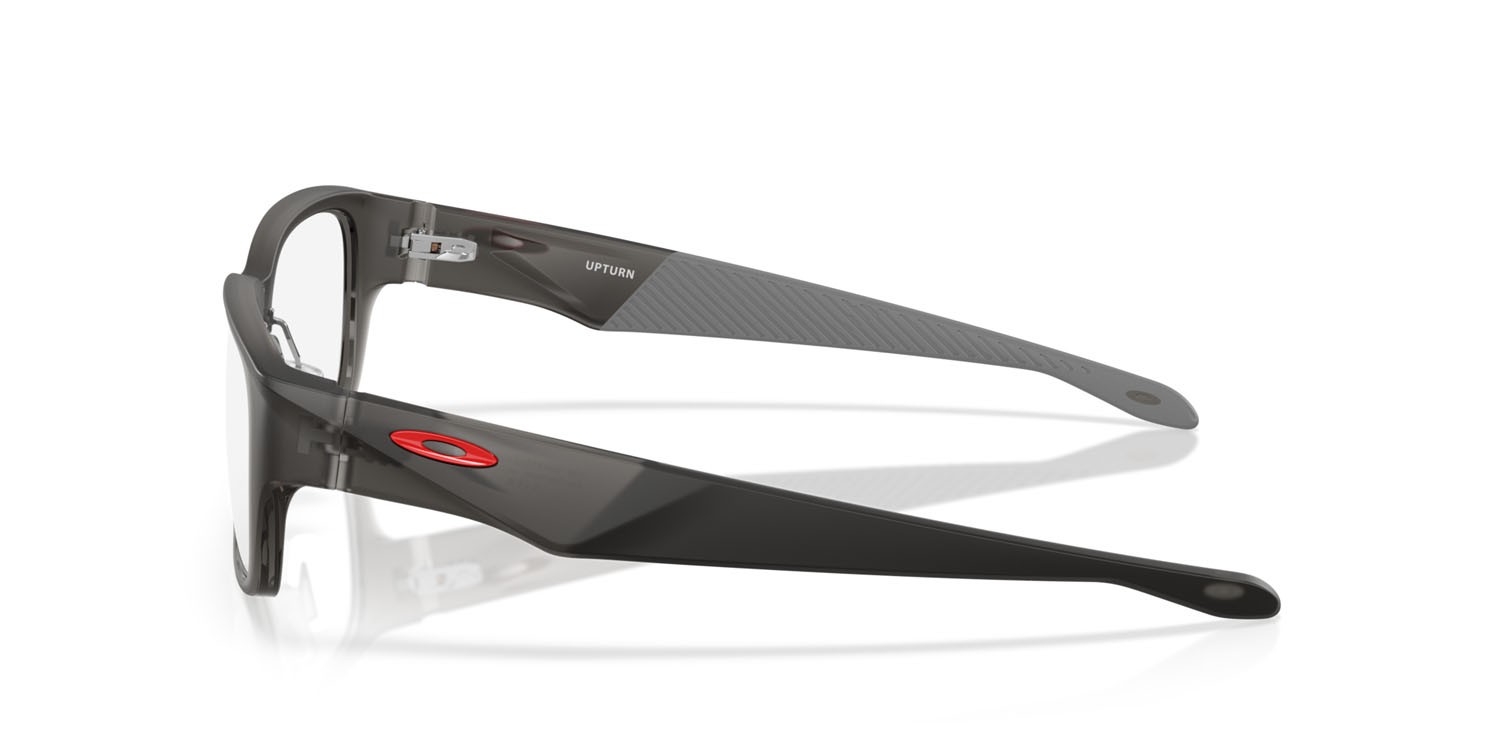 Occhiali da vista Oakley Upturn OX 8192D (819202) colore grigio fumo satinato forma rettangolare lenti lente demo