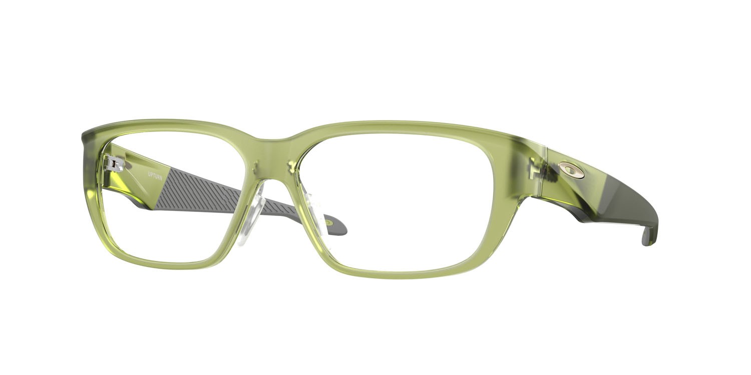 Occhiali da vista Oakley Upturn OX 8192D (819203) colore felce trasparente opaco forma rettangolare lenti lente demo