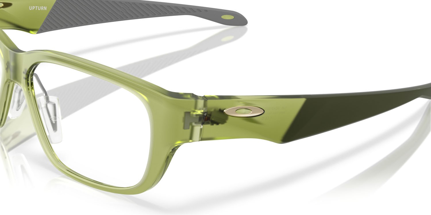 Occhiali da vista Oakley Upturn OX 8192D (819203) colore felce trasparente opaco forma rettangolare lenti lente demo