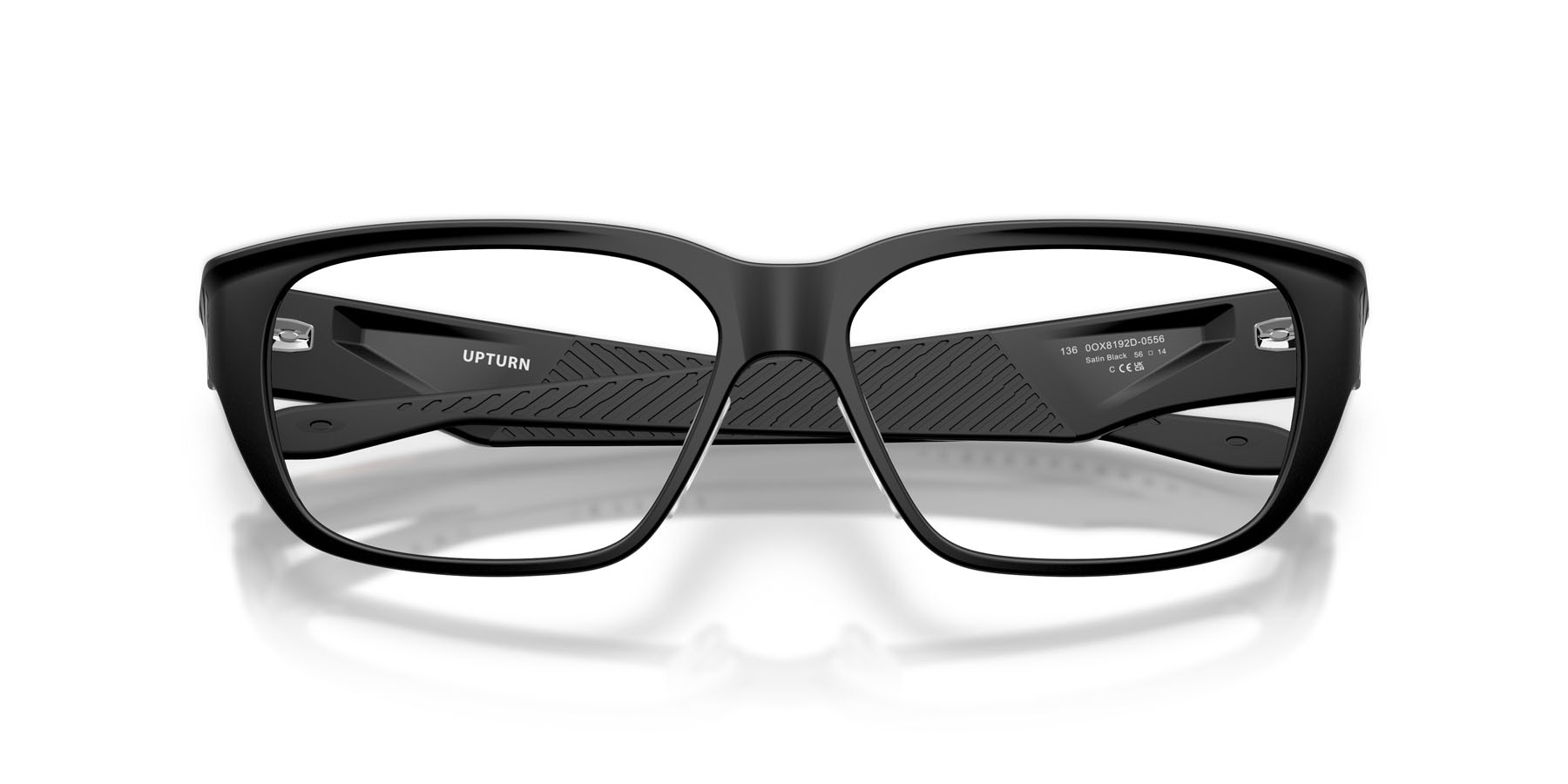 Occhiali da vista Oakley Upturn OX 8192D (819205) colore nero satinato forma rettangolare lenti lente demo