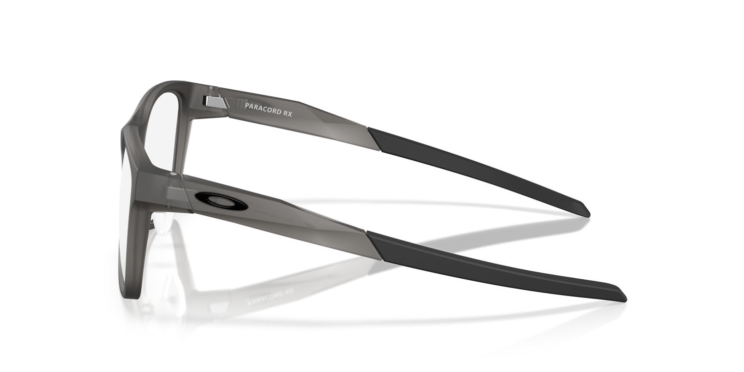 Occhiali da vista Oakley Paracord Rx OX 8196D (819602) colore grigio fumo satinato forma quadrato lenti lente demo