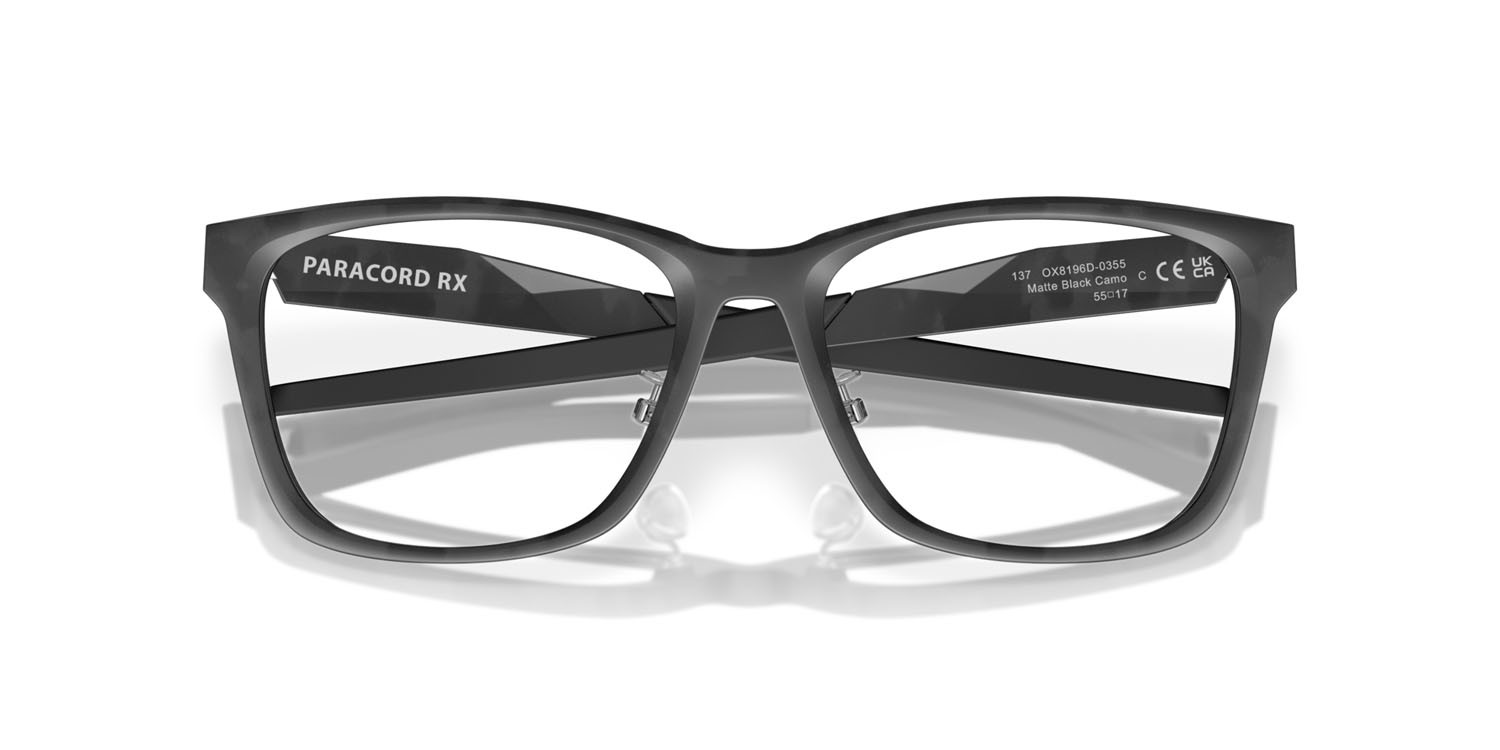Occhiali da vista Oakley Paracord Rx OX 8196D (819603) colore nero opaco camouflage forma quadrato lenti lente demo