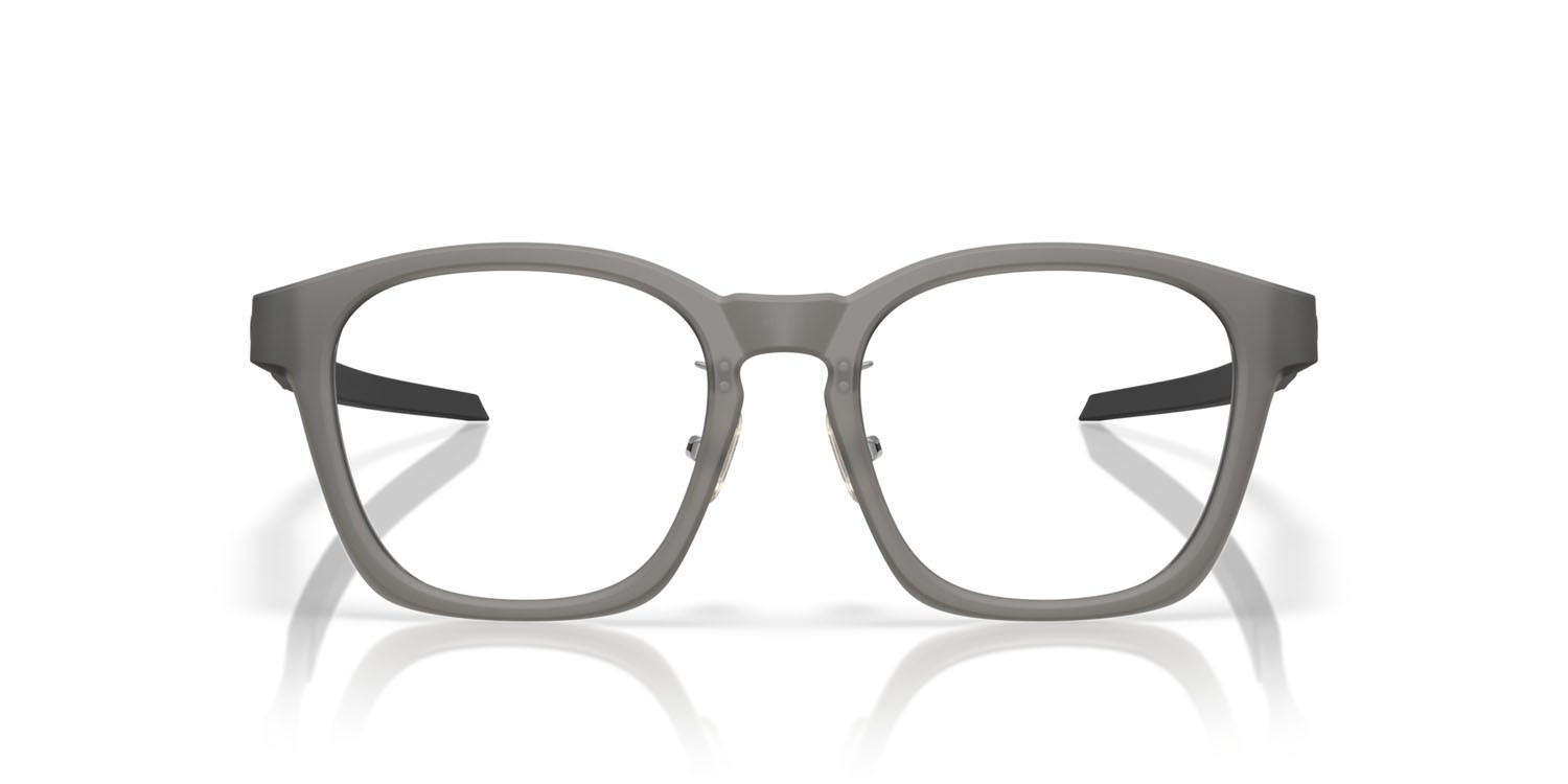 Occhiali da vista Oakley Shackle OX 8197D (819702) colore grigio fumo satinato forma quadrato lenti lente demo