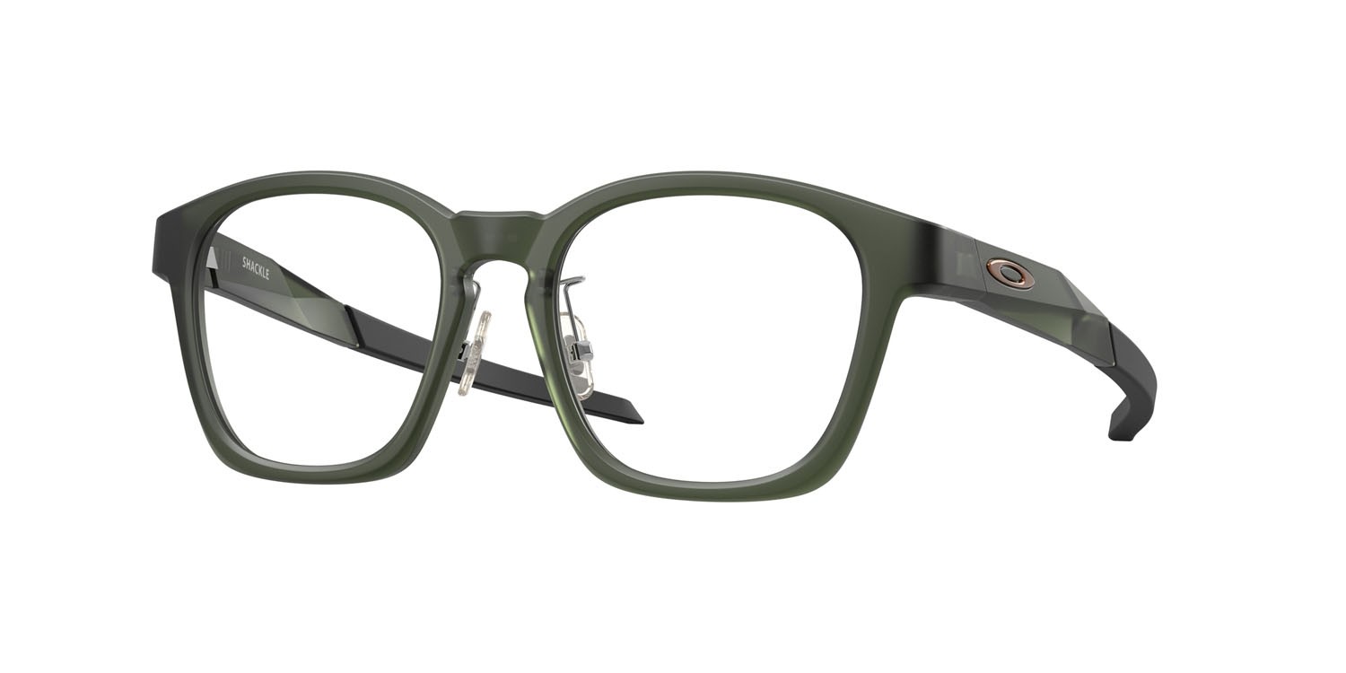 Occhiali da vista Oakley Shackle OX 8197D (819703) colore olive ink opaco forma quadrato lenti lente demo