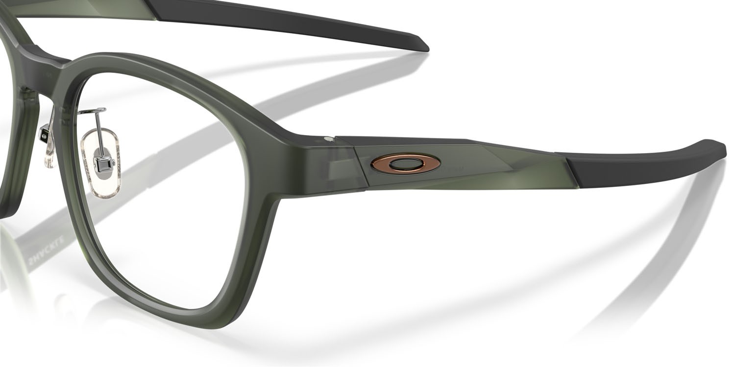 Occhiali da vista Oakley Shackle OX 8197D (819703) colore olive ink opaco forma quadrato lenti lente demo