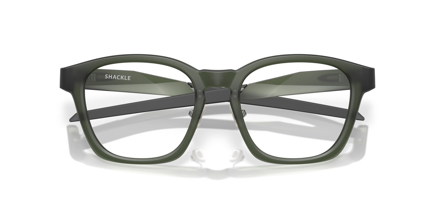Occhiali da vista Oakley Shackle OX 8197D (819703) colore olive ink opaco forma quadrato lenti lente demo