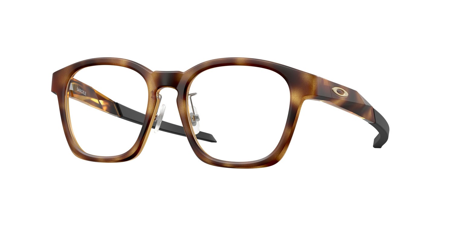 Occhiali da vista Oakley Shackle OX 8197D (819704) colore marrone opaco tartarugato forma quadrato lenti lente demo
