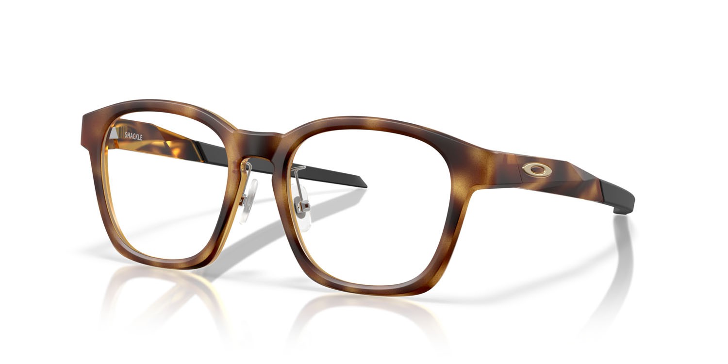 Occhiali da vista Oakley Shackle OX 8197D (819704) colore marrone opaco tartarugato forma quadrato lenti lente demo