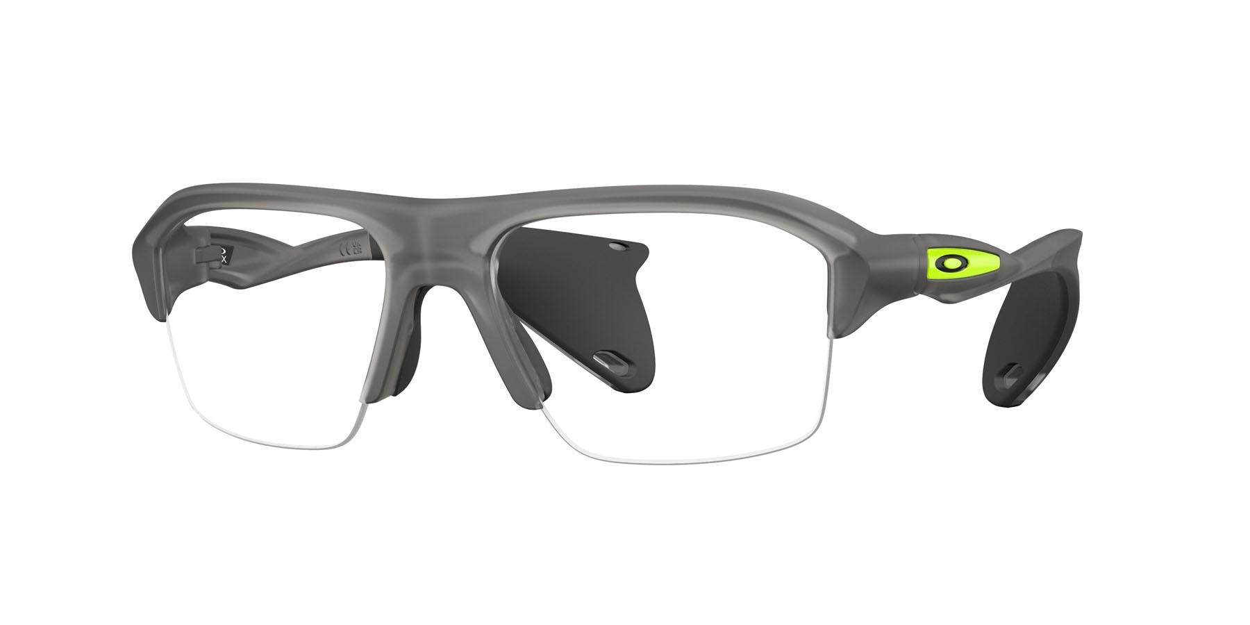Occhiali da vista Oakley Stunt Glider OX 8198 (819802) colore grigio fumo satinato forma rettangolare lenti lente demo