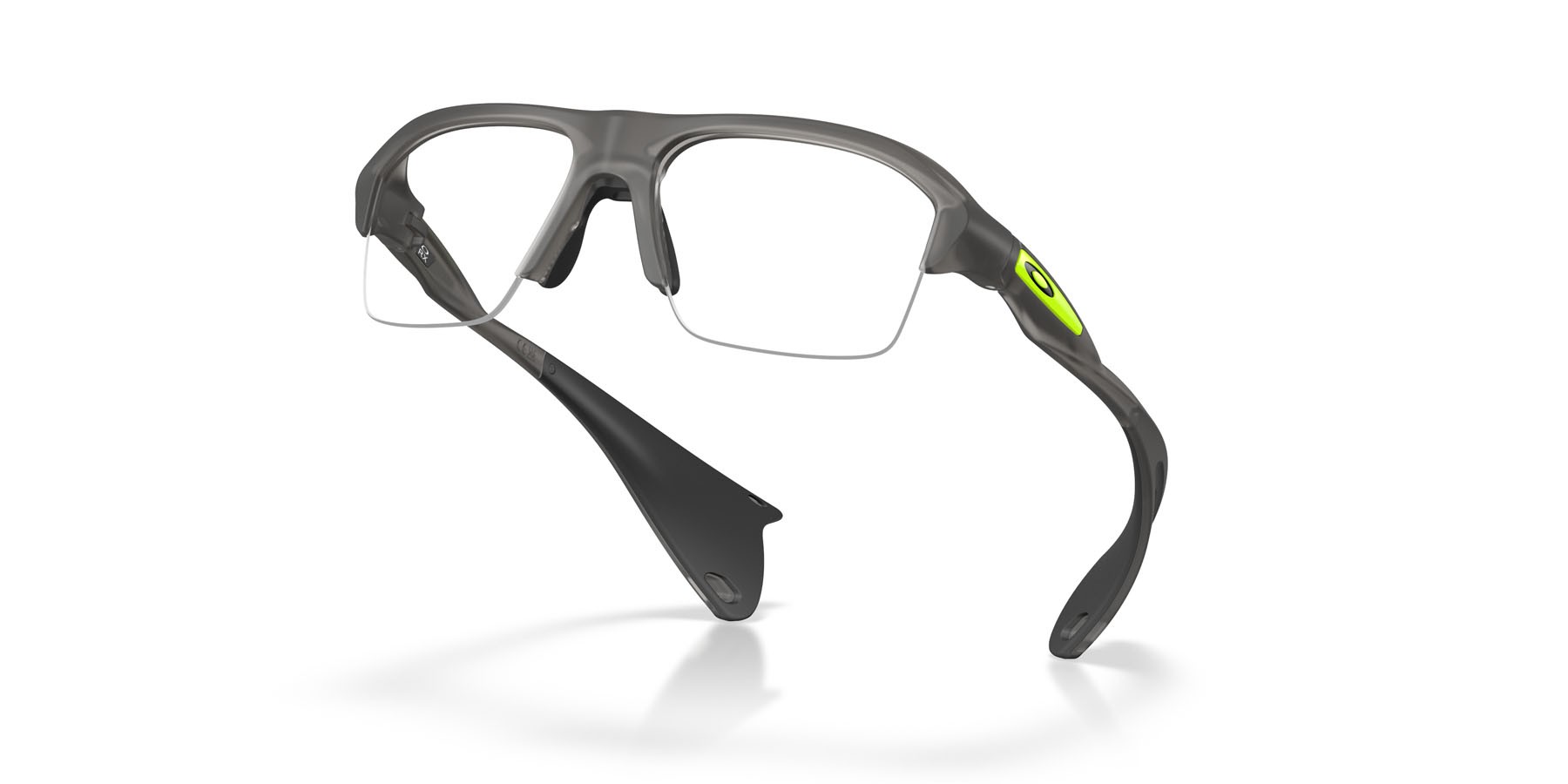 Occhiali da vista Oakley Stunt Glider OX 8198 (819802) colore grigio fumo satinato forma rettangolare lenti lente demo