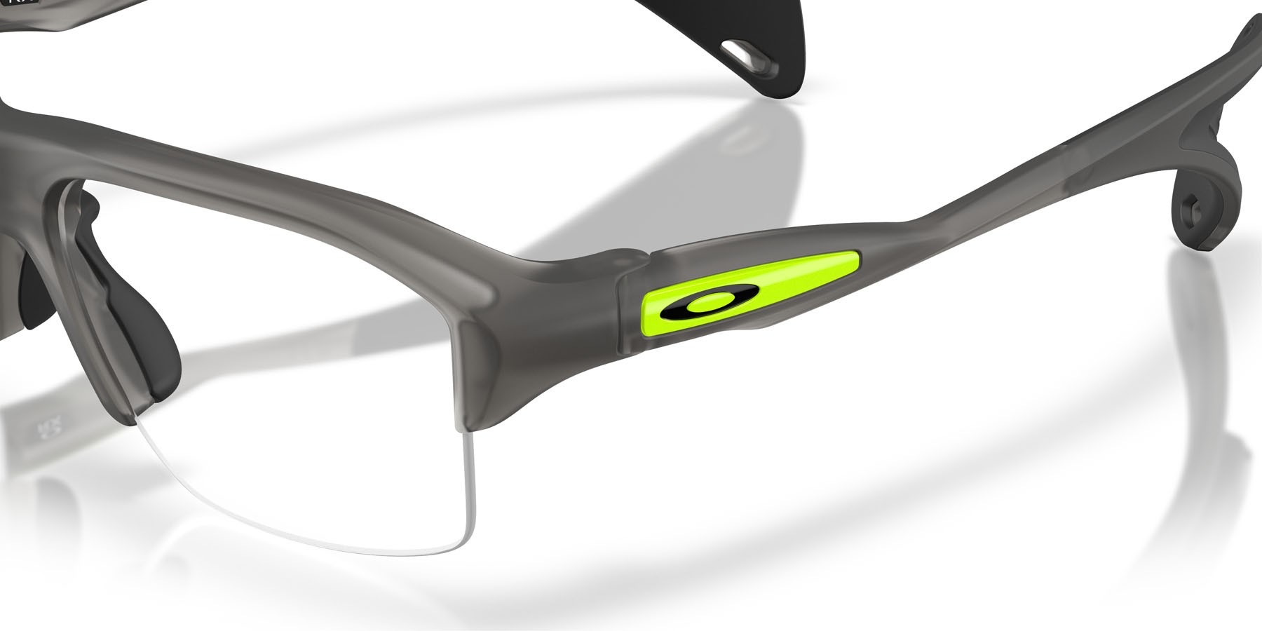 Occhiali da vista Oakley Stunt Glider OX 8198 (819802) colore grigio fumo satinato forma rettangolare lenti lente demo