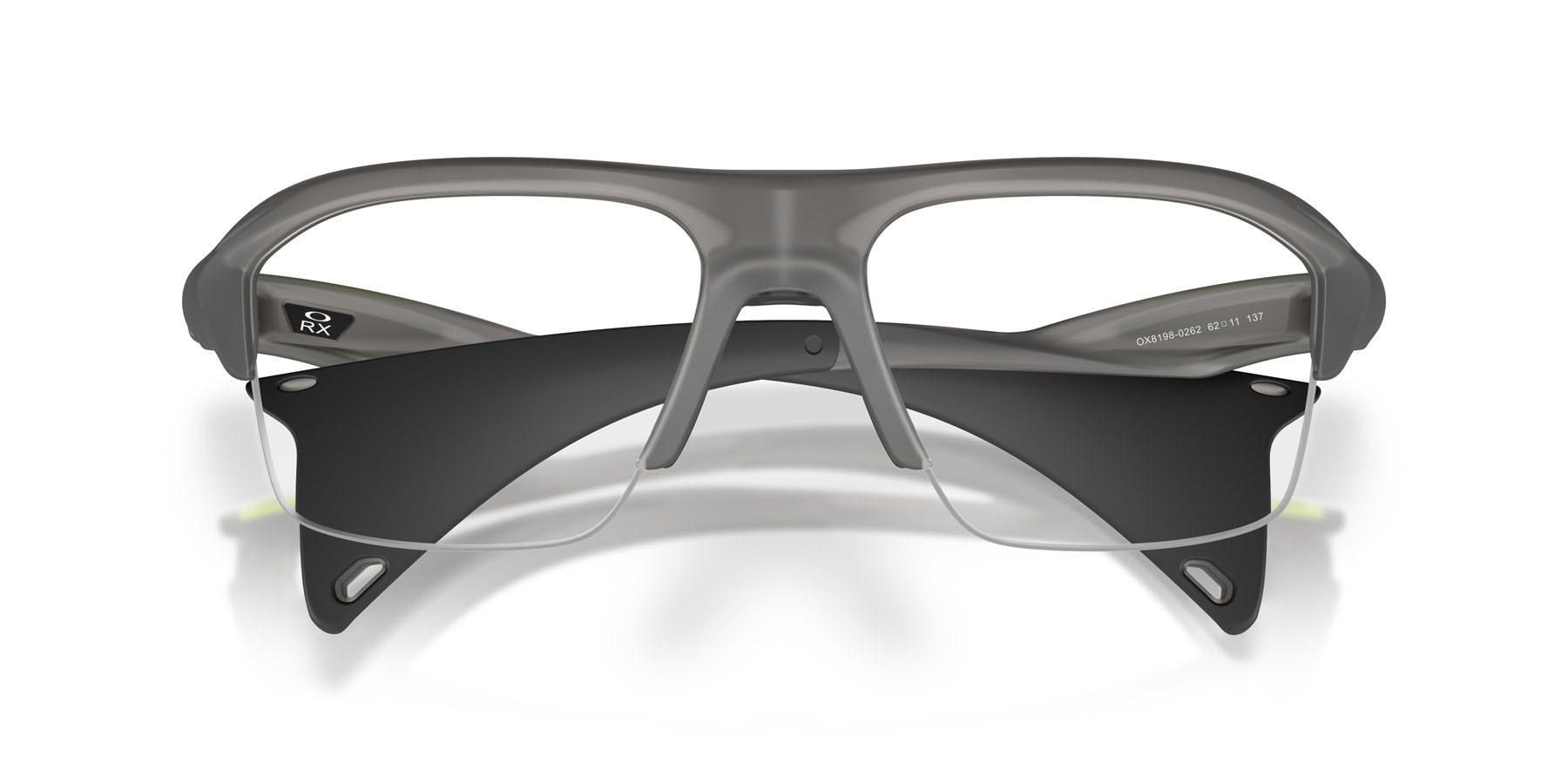 Occhiali da vista Oakley Stunt Glider OX 8198 (819802) colore grigio fumo satinato forma rettangolare lenti lente demo