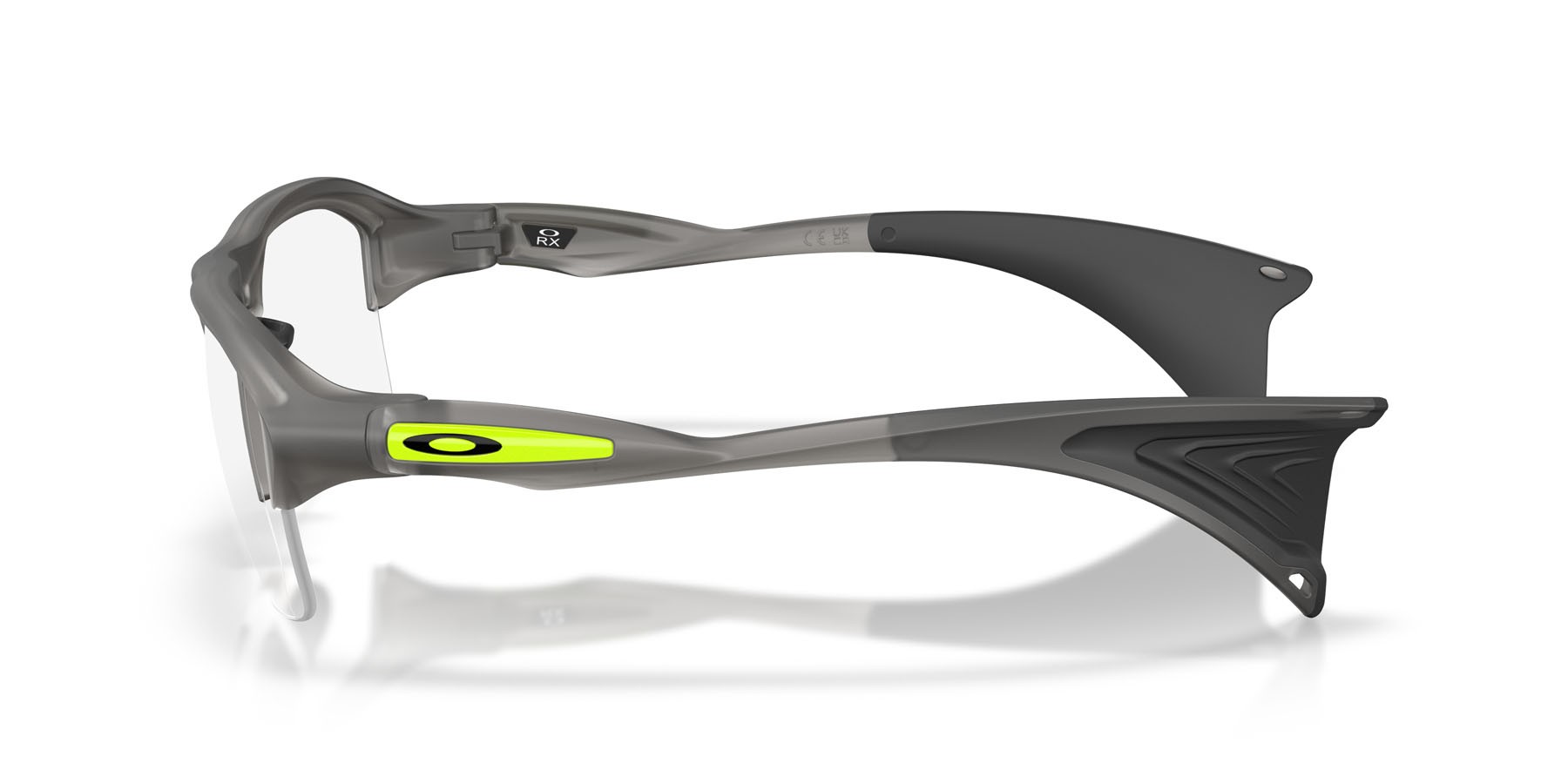 Occhiali da vista Oakley Stunt Glider OX 8198 (819802) colore grigio fumo satinato forma rettangolare lenti lente demo