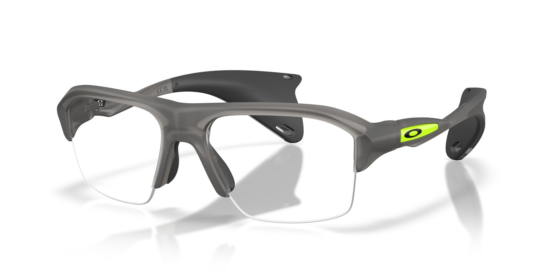 Occhiali da vista Oakley Stunt Glider OX 8198 (819802) colore grigio fumo satinato forma rettangolare lenti lente demo