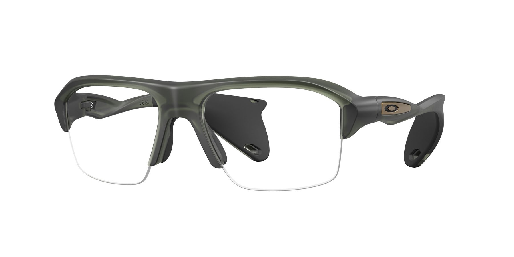 Occhiali da vista Oakley Stunt Glider OX 8198 (819803) colore olive ink opaco forma rettangolare lenti lente demo