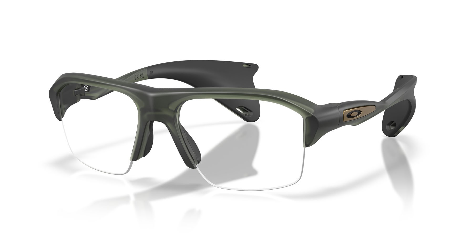 Occhiali da vista Oakley Stunt Glider OX 8198 (819803) colore olive ink opaco forma rettangolare lenti lente demo