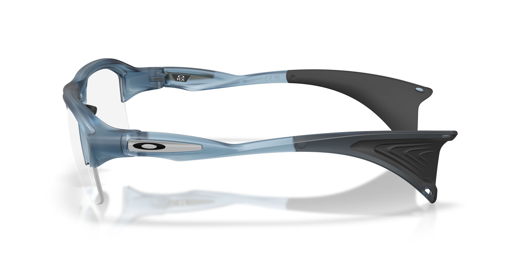 Occhiali da vista Oakley Stunt Glider OX 8198 (819804) colore blu abisso trasparente opaco forma rettangolare lenti lente demo