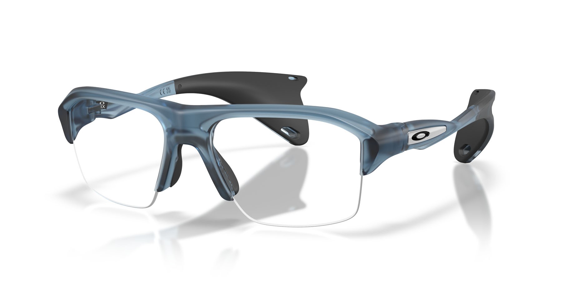 Occhiali da vista Oakley Stunt Glider OX 8198 (819804) colore blu abisso trasparente opaco forma rettangolare lenti lente demo