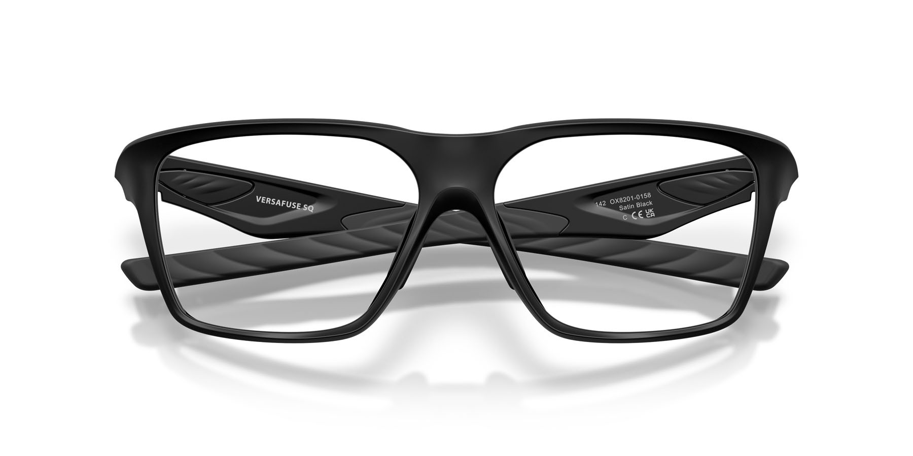 Occhiali da vista Oakley Versafuse Sq OX 8201 (820101) colore nero satinato forma rettangolare lenti lente demo